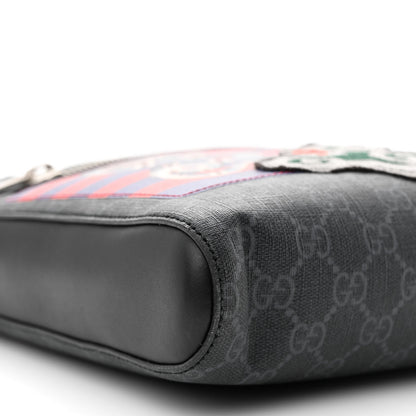 Gucci GG Supreme Monogram Night Courrier Flat Messenger Bag Black Multicolor 9 of 13