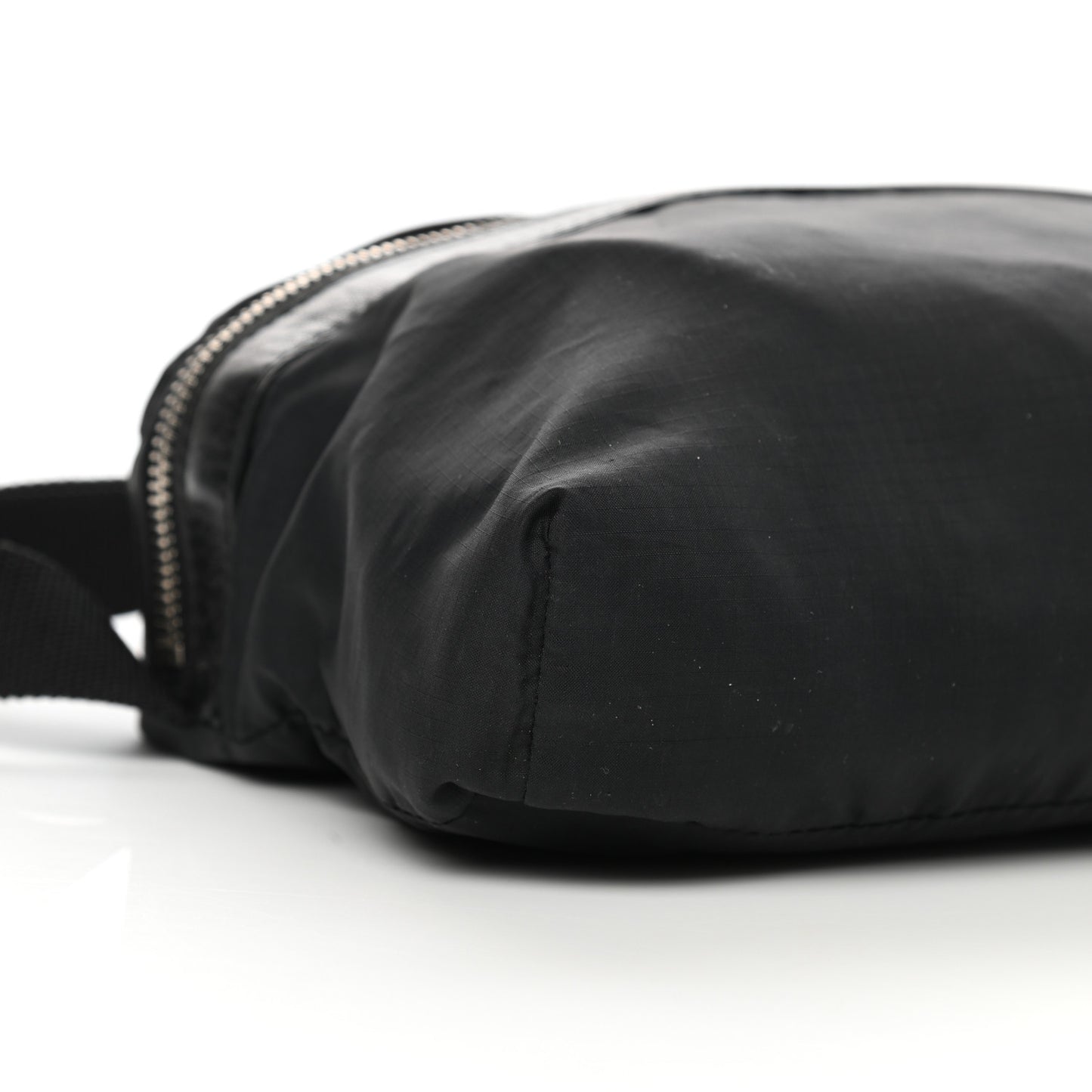 Nylon City Fold Up Backpack Belt Bag Black