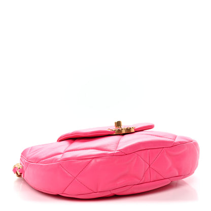 Chanel Lambskin Quilted Chanel 19 Hobo Pink 4 of 10