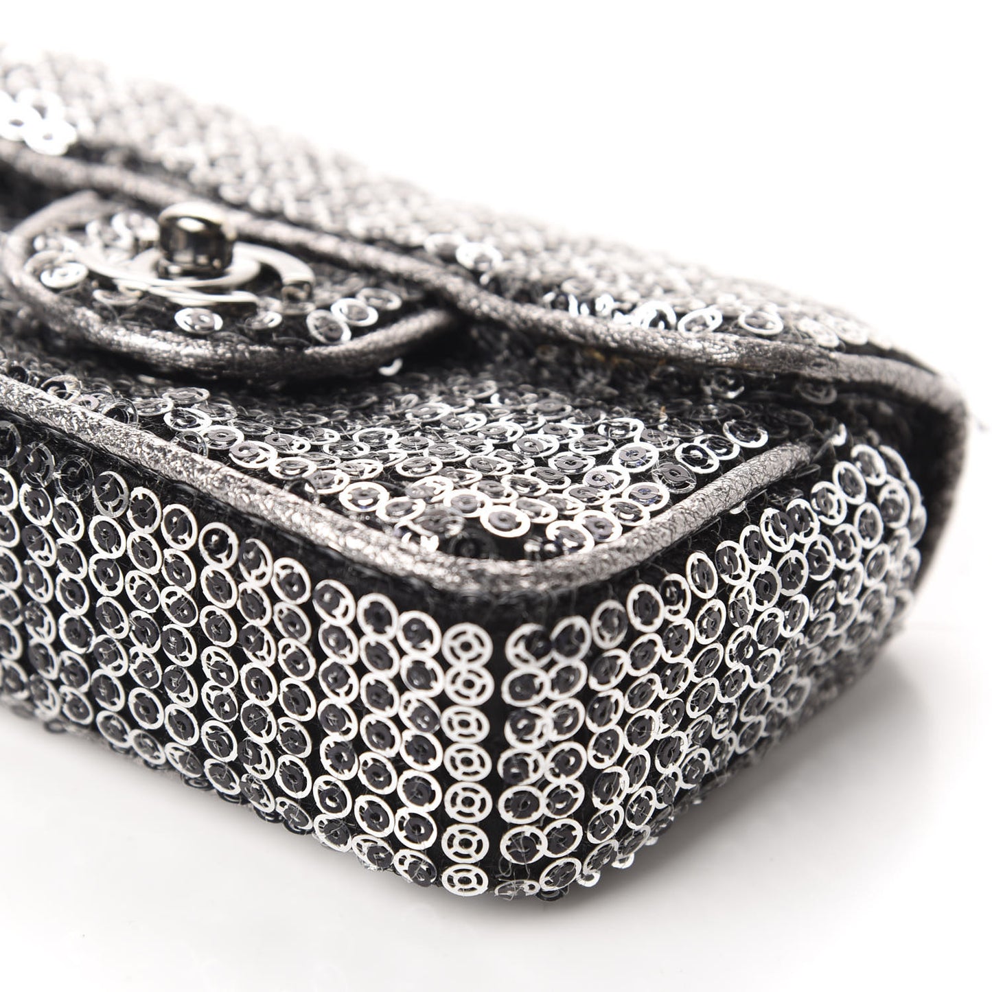 Sequin Micro Flap Dark Silver