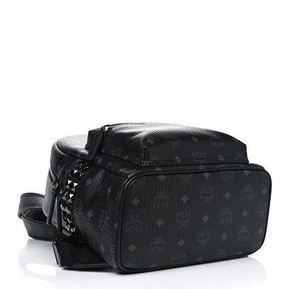 MCM Visetos Small Side Stud Stark Backpack Black 3 of 4
