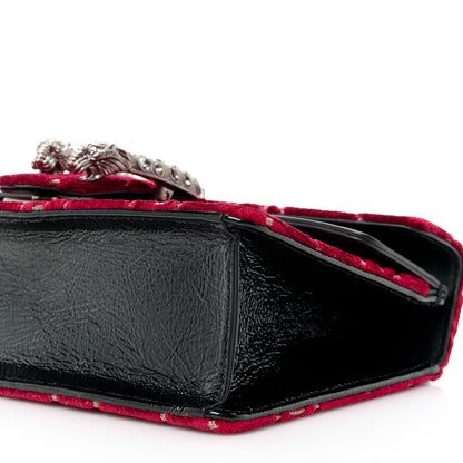 Gucci Velvet Skipper Crystal GG Monogram Small Dionysus Shoulder Bag Red Cipria Black Black Diamond 11 of 11