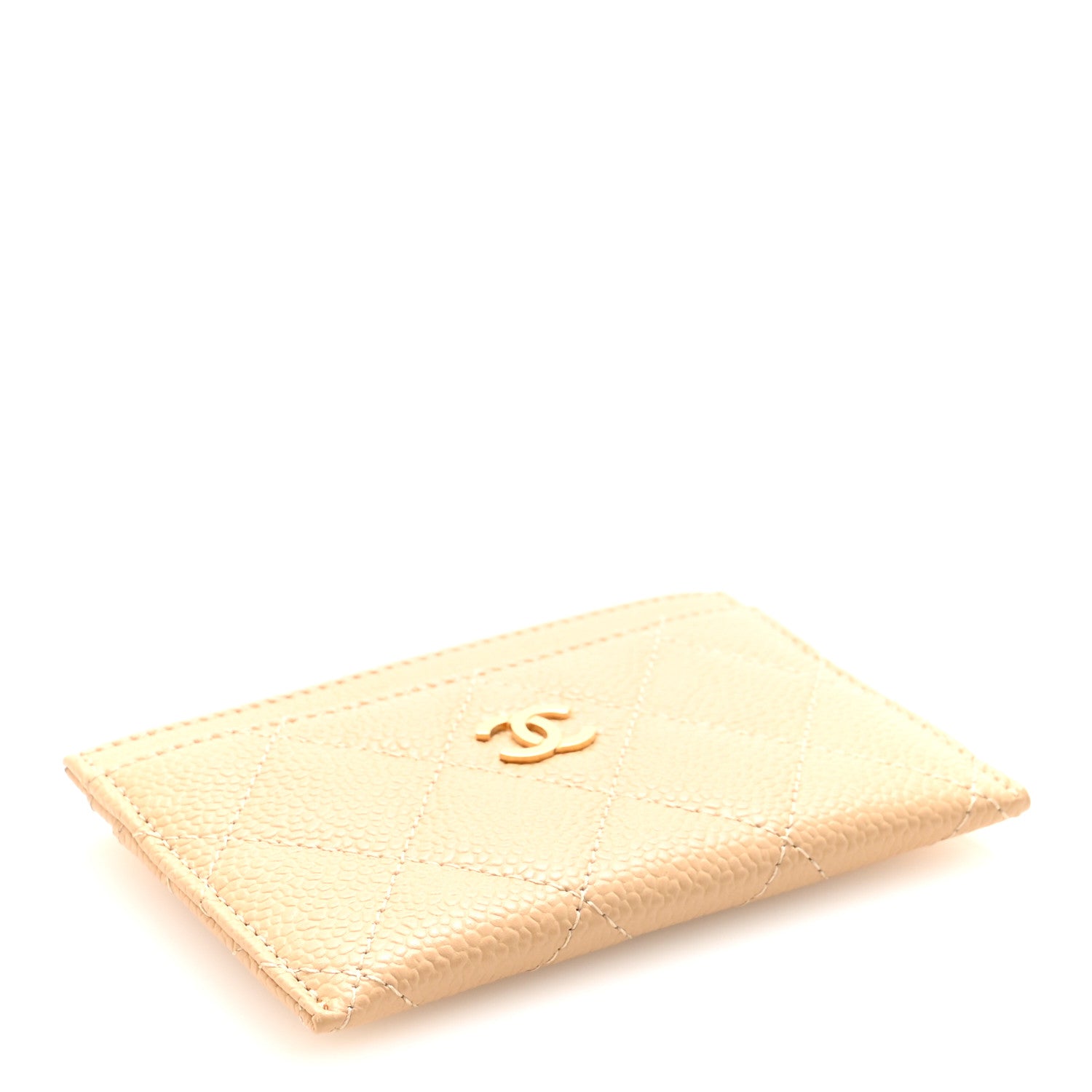 Chanel Caviar Quilted Card Holder Light Beige 4 of 9