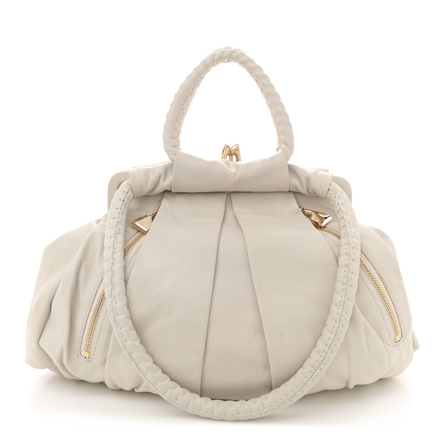 Calfskin Loubette Shoulder Bag White