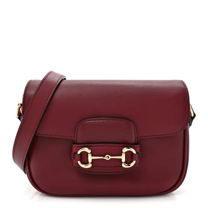 Gucci Soft Calfskin Horsebit 1955 Small Shoulder Bag Rosso Ancora 1 of 9