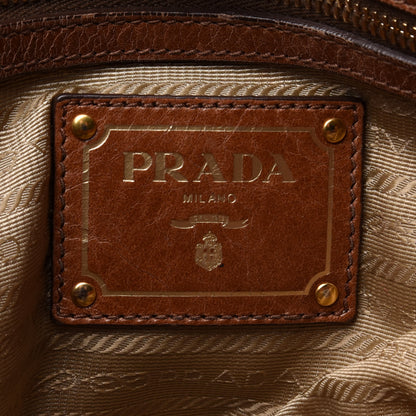 Prada Soft Calf Shopping Tote Brown 7 of 18