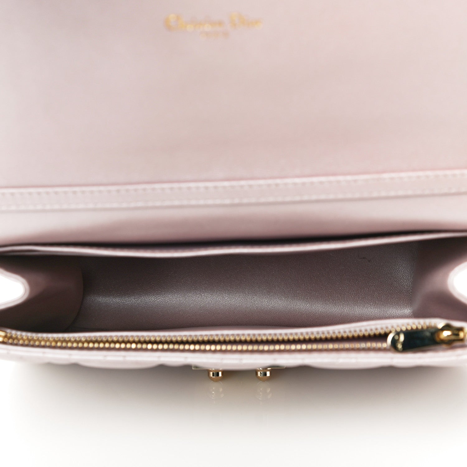 Christian Dior Pearly Lambskin Cannage Miss Dior Promenade Pouch Lotus 6 of 9