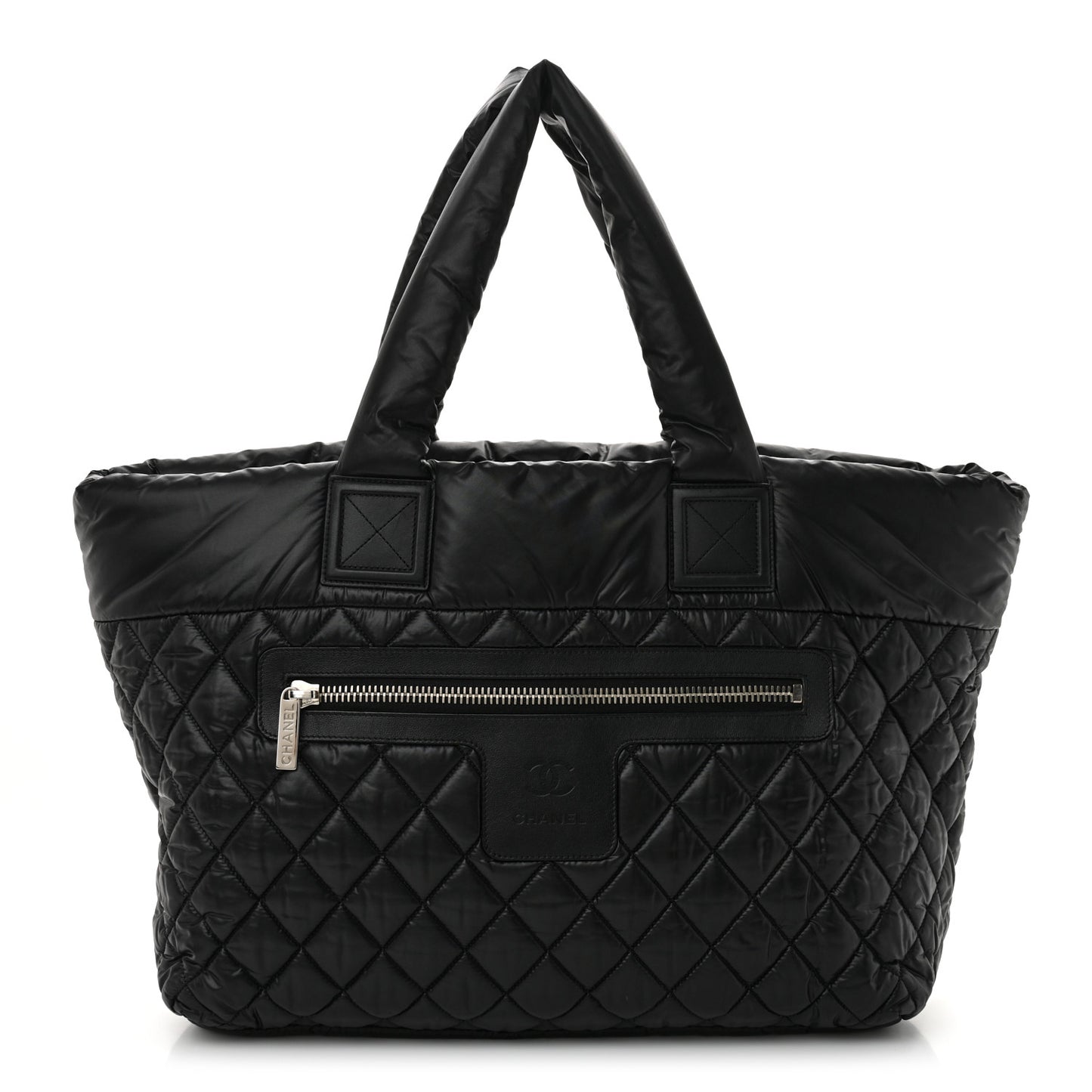 Nylon Quilted Large Coco Cocoon Tote Black