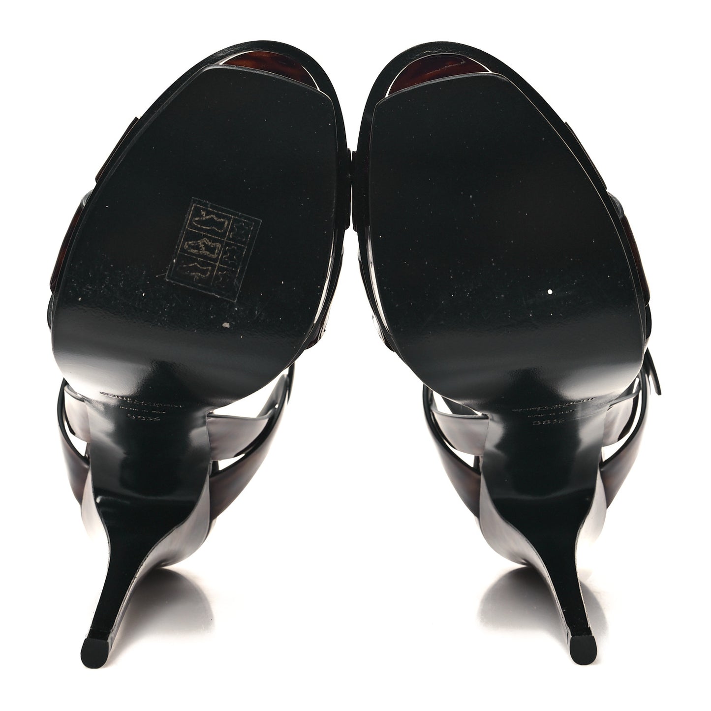 Patent Tribute 105 Platform Sandals 38.5 Tortoiseshell