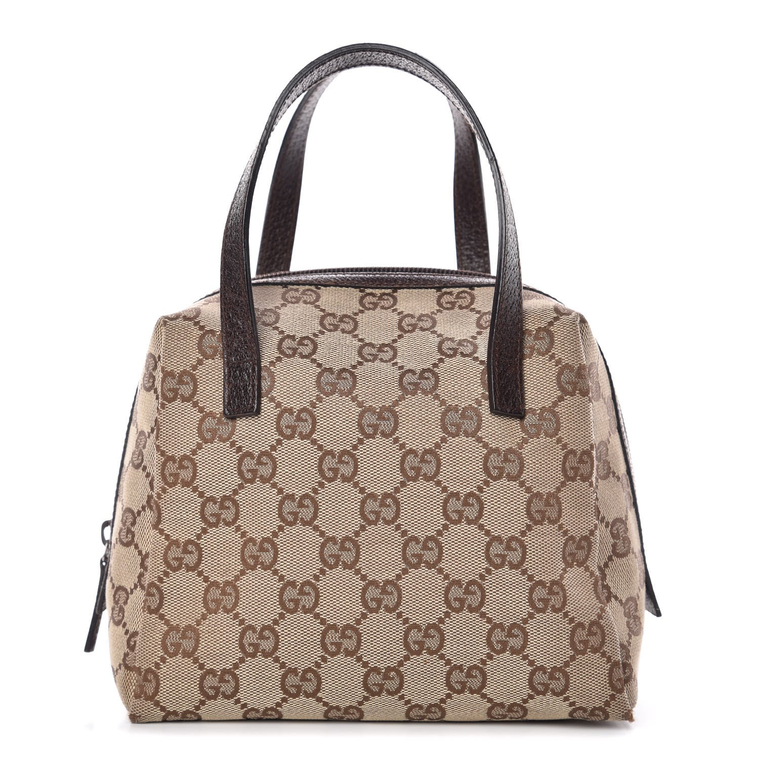Gucci Monogram Calfskin Large Balthus Cosmetic Pouch Beige Ebony Cocoa 1 of 11
