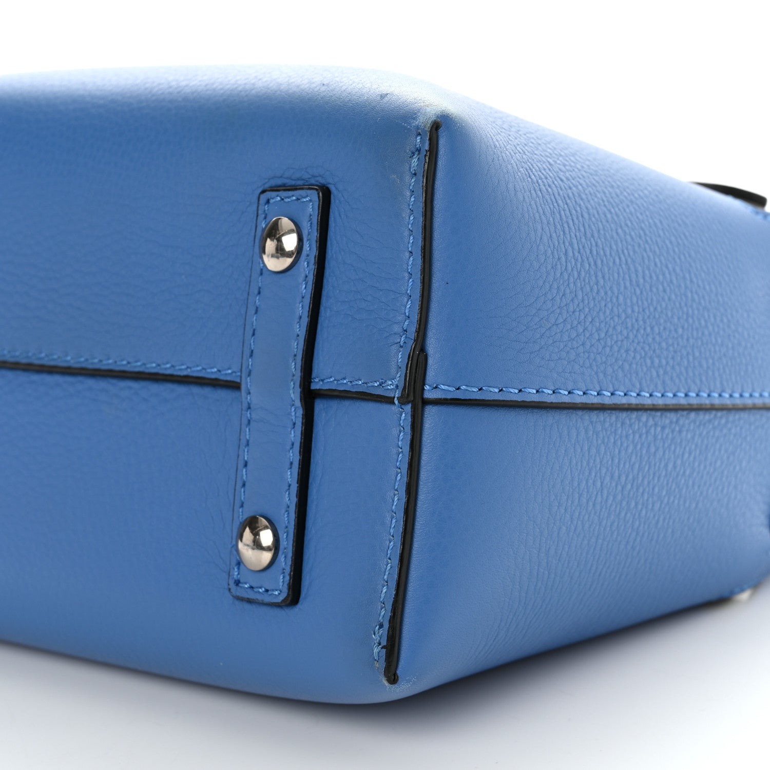 Burberry Grainy Calfskin Triple Stud Mini Belt Bag Blue White 13 of 16