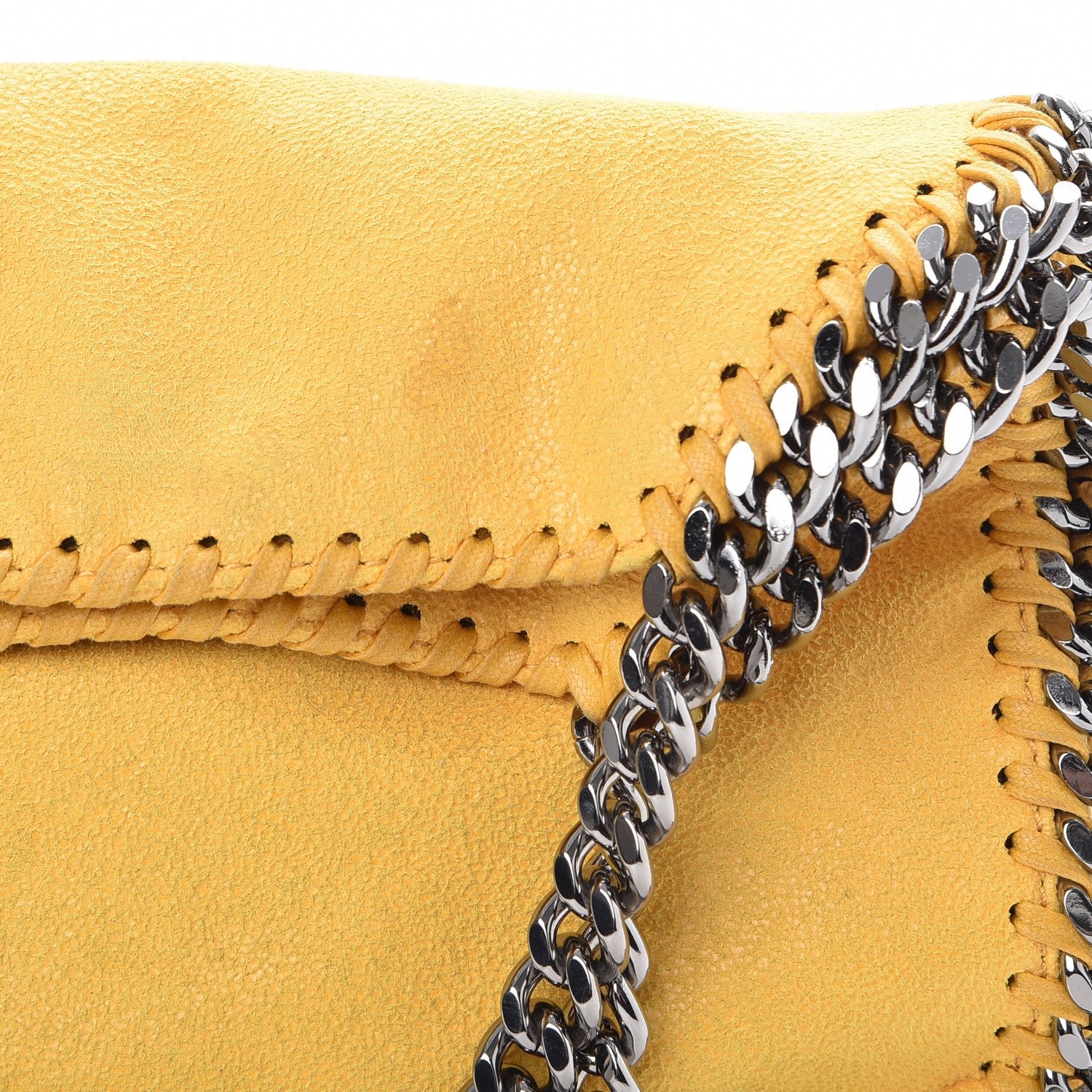 Stella McCartney Shaggy Deer Falabella Mini Fold Over Tote Yellow 9 of 13
