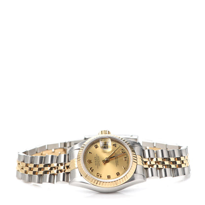 Rolex Stainless Steel 18K Yellow Gold 26mm Oyster Perpetual Datejust Watch Champagne 69173 2 of 5