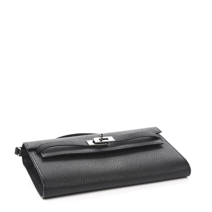 Hermes Chevre Mysore Kelly Wallet To Go Black 3 of 9