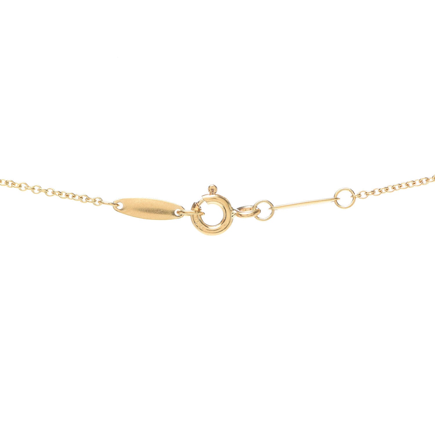 Tiffany 18K Yellow Gold 16mm Elsa Peretti Open Heart Pendant Necklace 5 of 6
