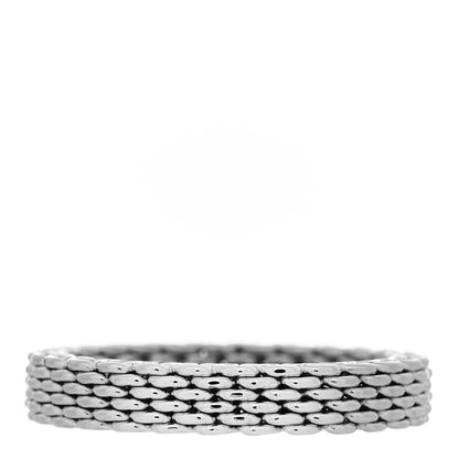 Tiffany 18K White Gold Narrow Mesh Somerset Ring 53 6.25 3 of 5