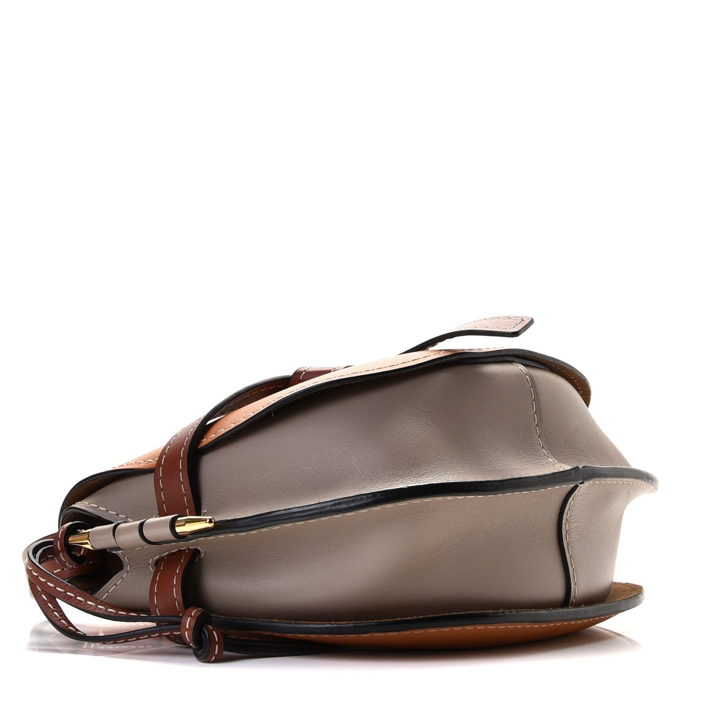 Grained Calfskin Small Gate Crossbody Bag Caramel