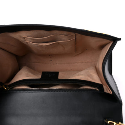 Gucci Nappa GG Supreme Monogram Medium Osiride Top Handle Bag Black Oro Vecchio Beige Ebony 5 of 20