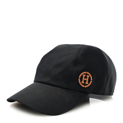 Hermes Cotton Miles H Circle Hat 59 Black 1 of 10