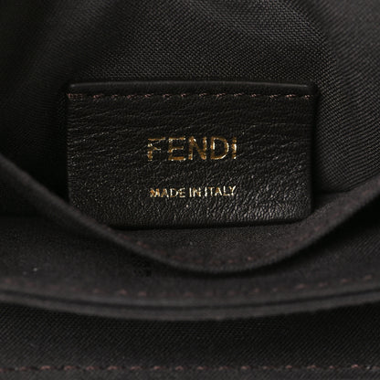 Fendi Shiny Nappa Small ID Shoulder Bag Rosso Scuro Papiro Ghiaia 5 of 9