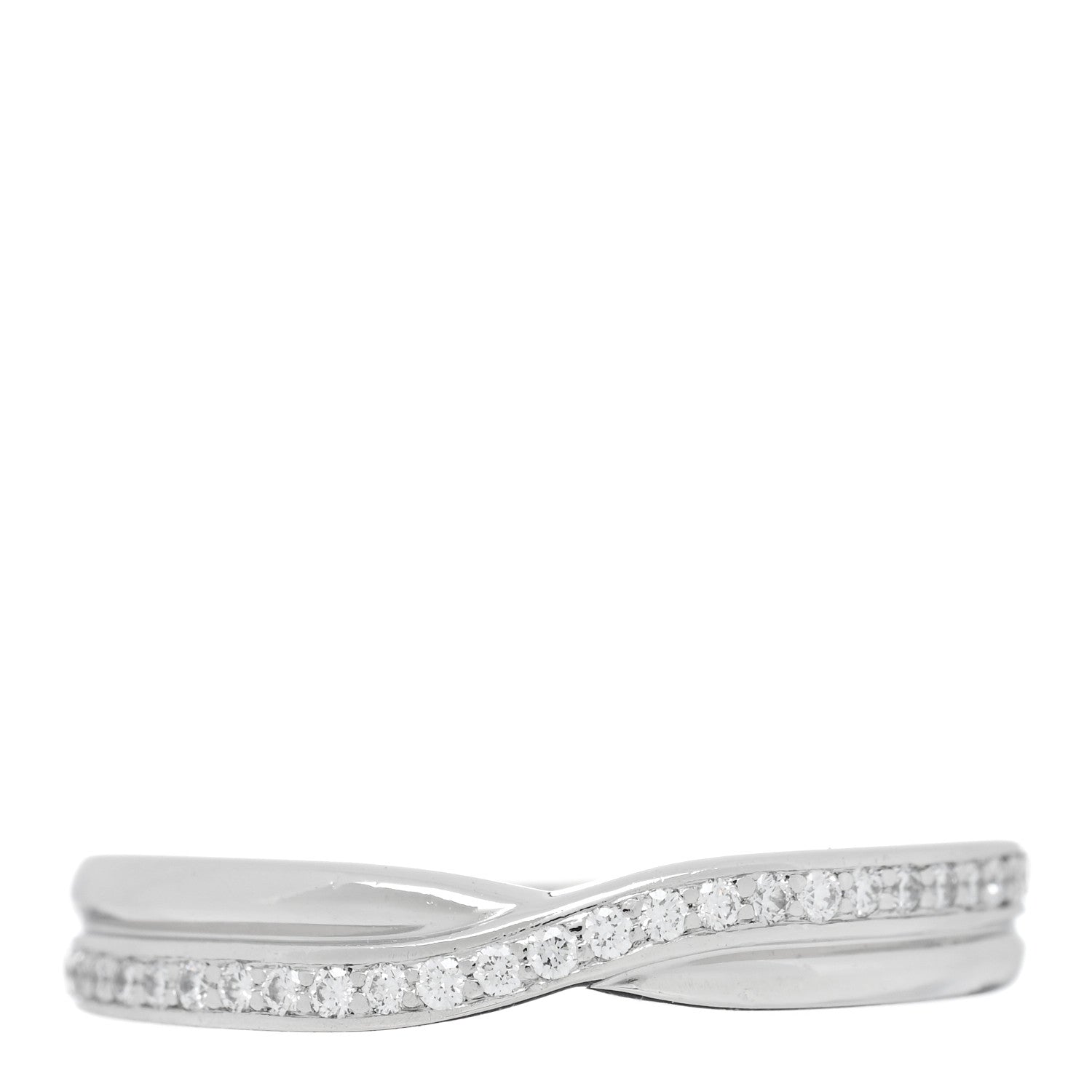 Harry Winston Platinum Diamond Tryst Single Row Pave Ring 49 5 1 of 5