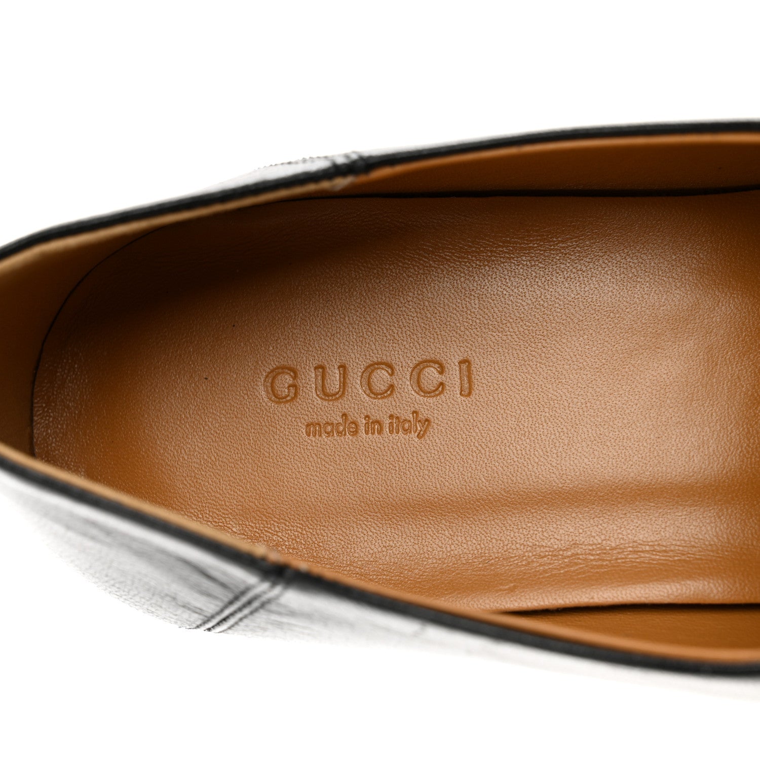 Gucci Goatskin Womens Horsebit Mid-Heel Loafers 39 Black 8 of 8