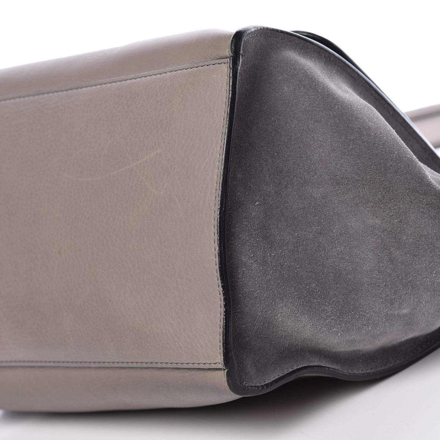 Calfskin Suede Medium Trapeze
