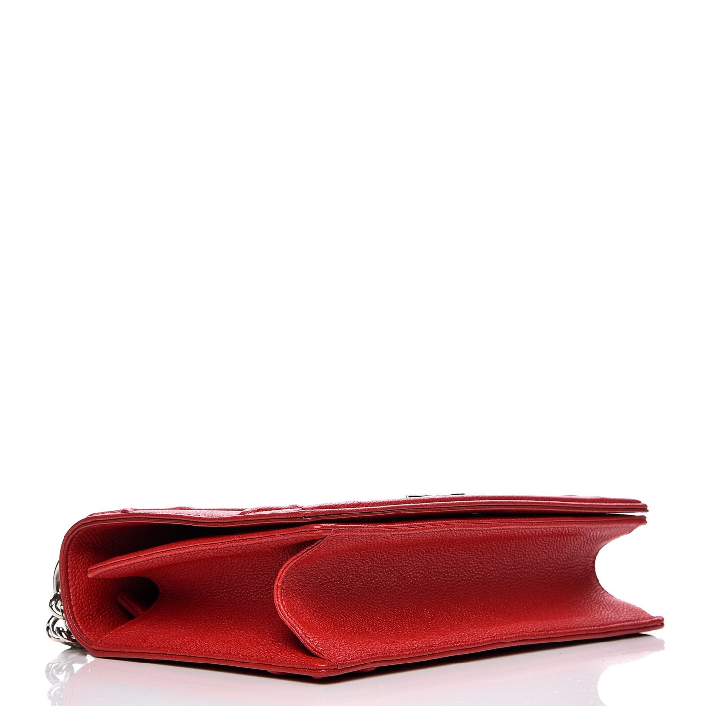 Grained Calfskin Medium Diorama Flap Bag Red