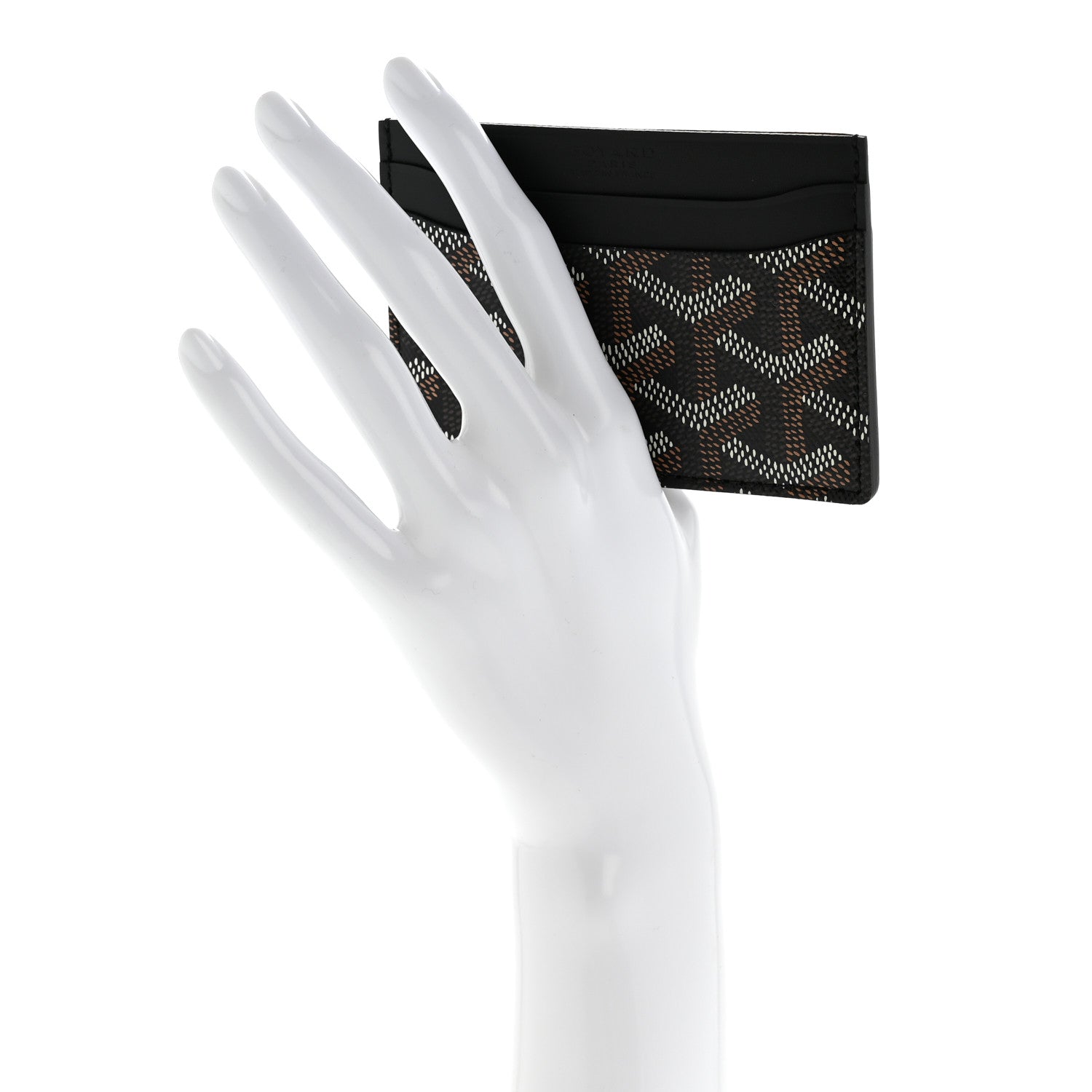 Goyard Goyardine Saint Sulpice Card Holder Black Black 2 of 8