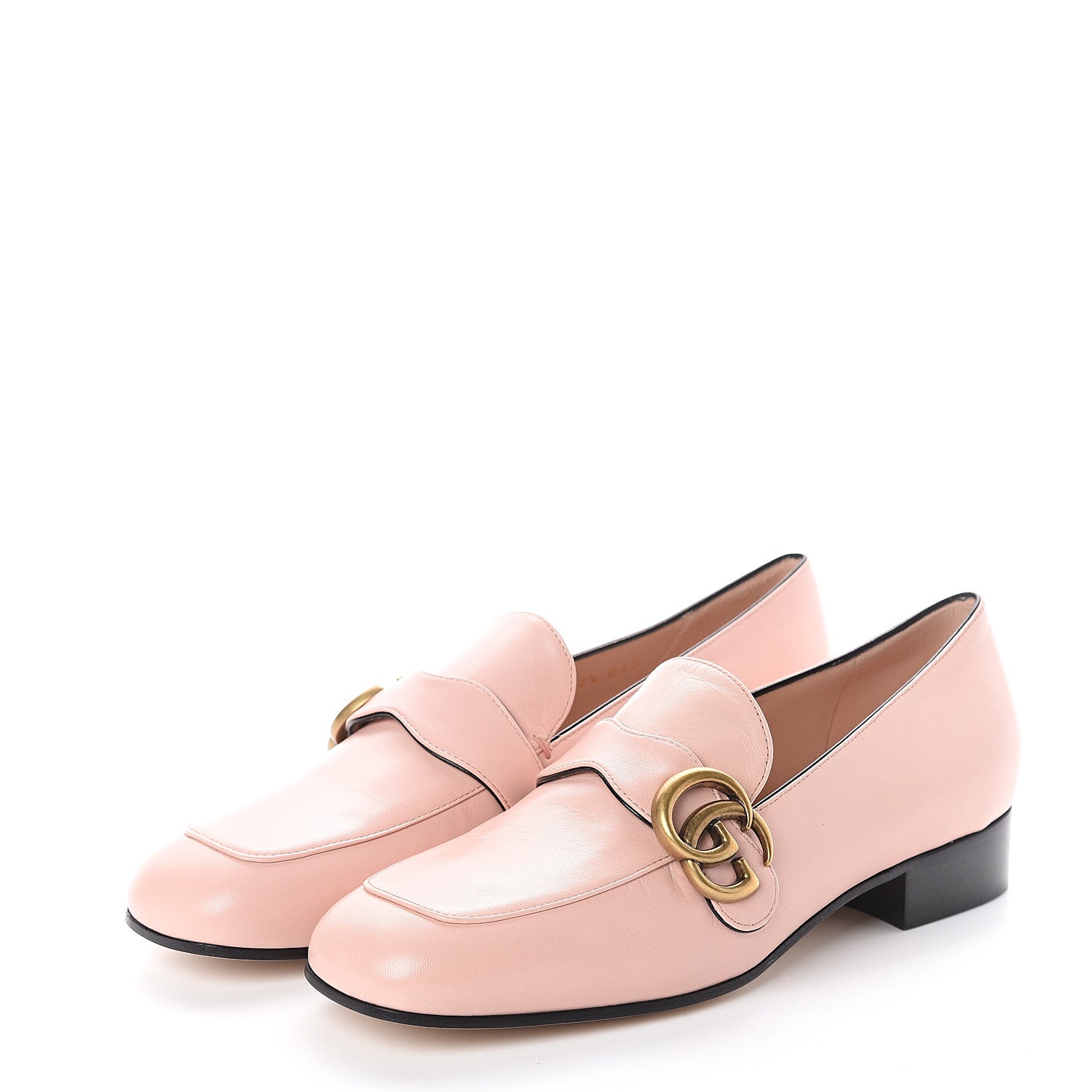 Gucci Malaga Kid Womens GG Marmont Loafers 37.5 Perfect Pink 3 of 7