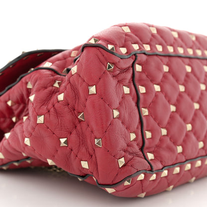 Valentino Garavani Nappa Large Rockstud Spike Shoulder Bag Rubino 8 of 15