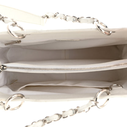 Chanel Caviar Quilted Grand Shopping Tote GST White 5 of 11