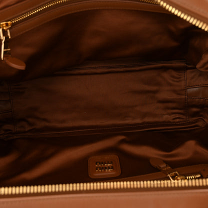Miu Miu Soft Calf Softy Beau Top Handle Bag Cognac 5 of 10