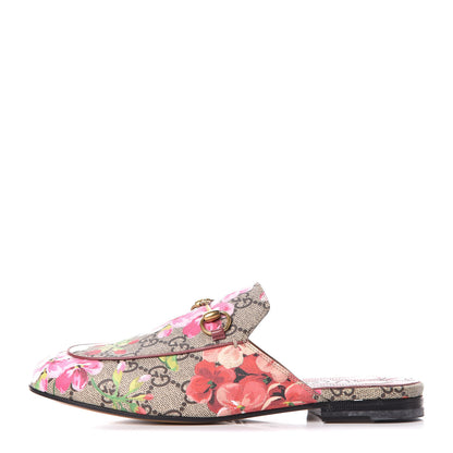 Gucci GG Supreme Monogram Blooms Womens Princetown Slippers 36 Beige Multicolor Dry Rose 1 of 9