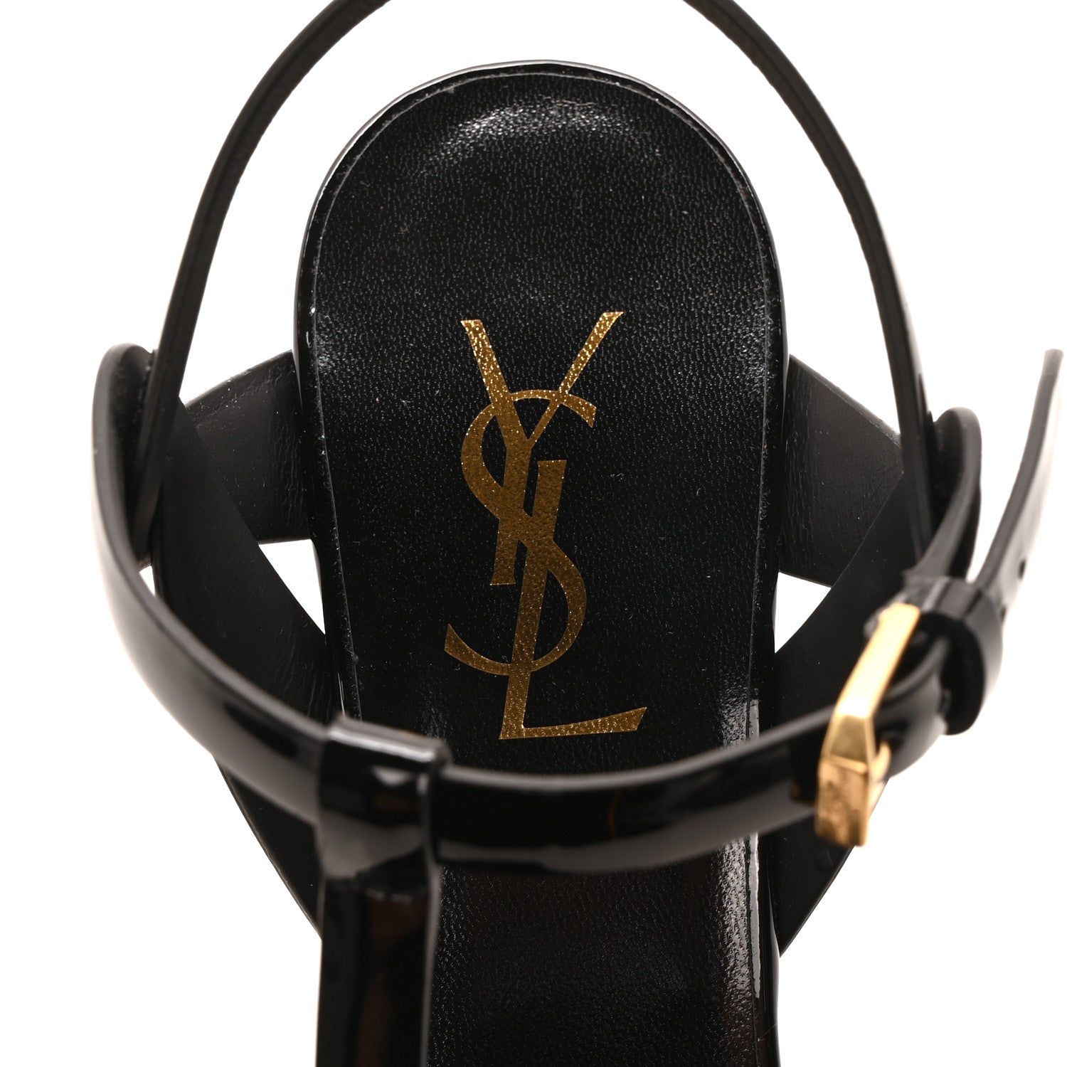 Saint Laurent Patent Tribute 75 Platform Sandals 38 Black 8 of 9