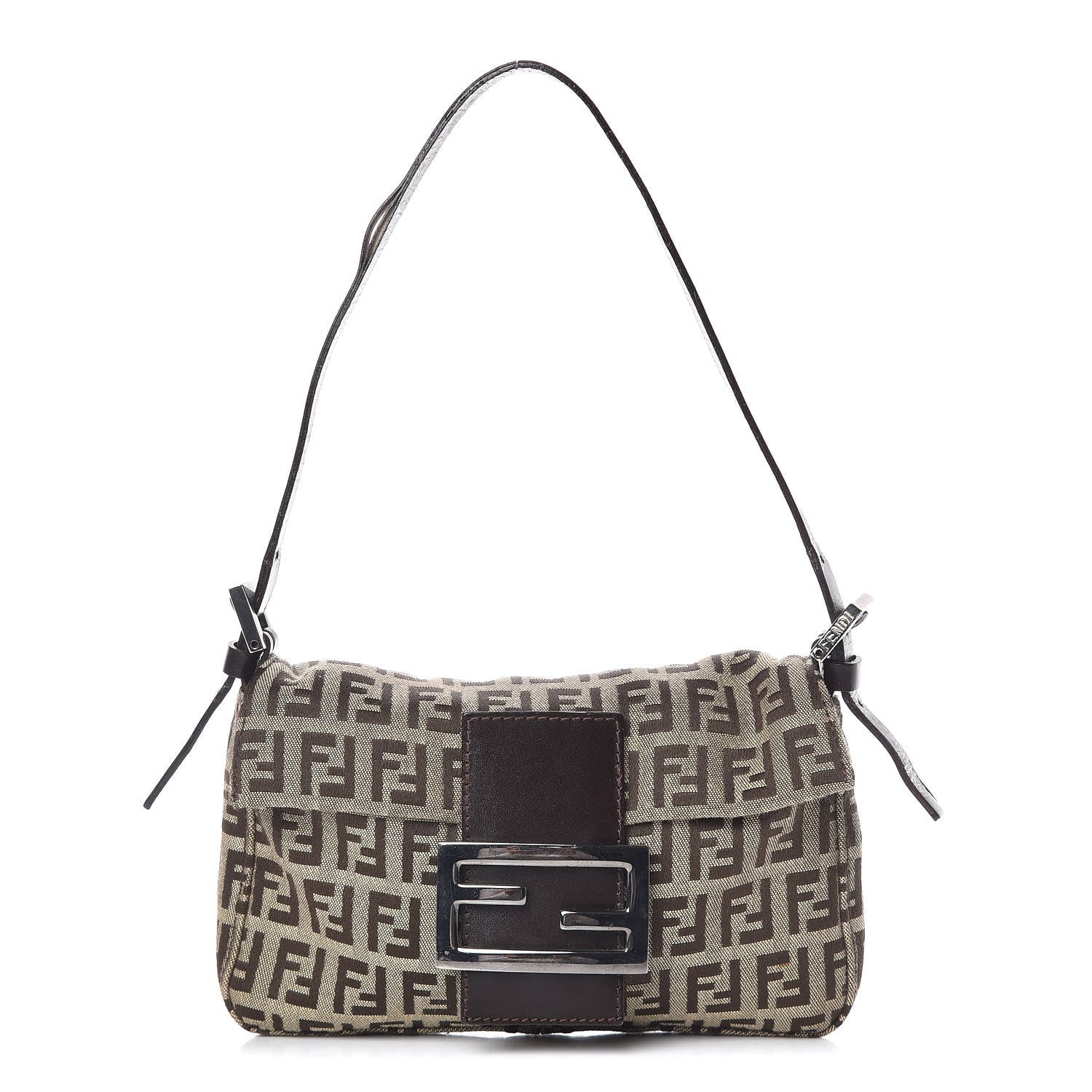 Fendi Zucchino Mini Baguette Brown 1 of 9