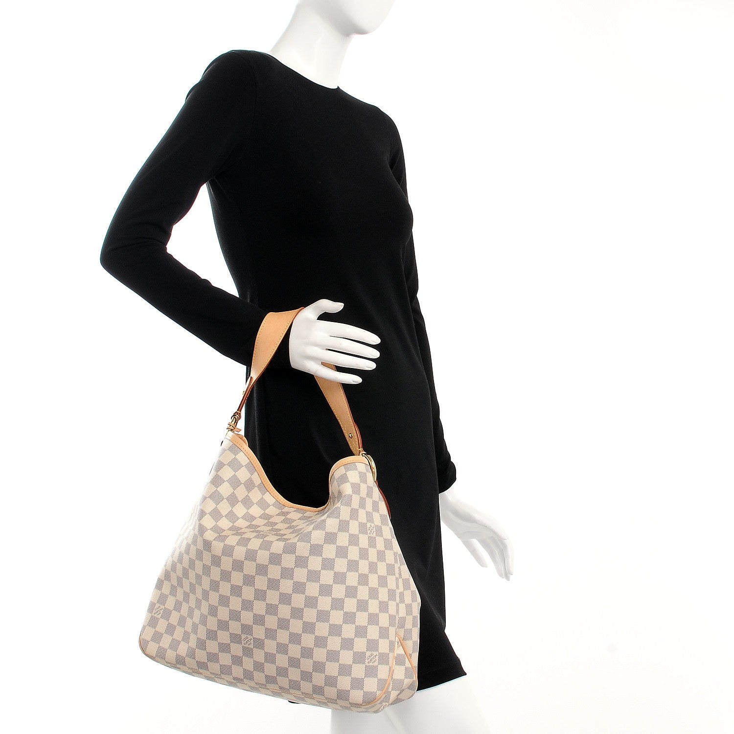 Louis Vuitton Damier Azur Delightful MM Rose Ballerine 2 of 11