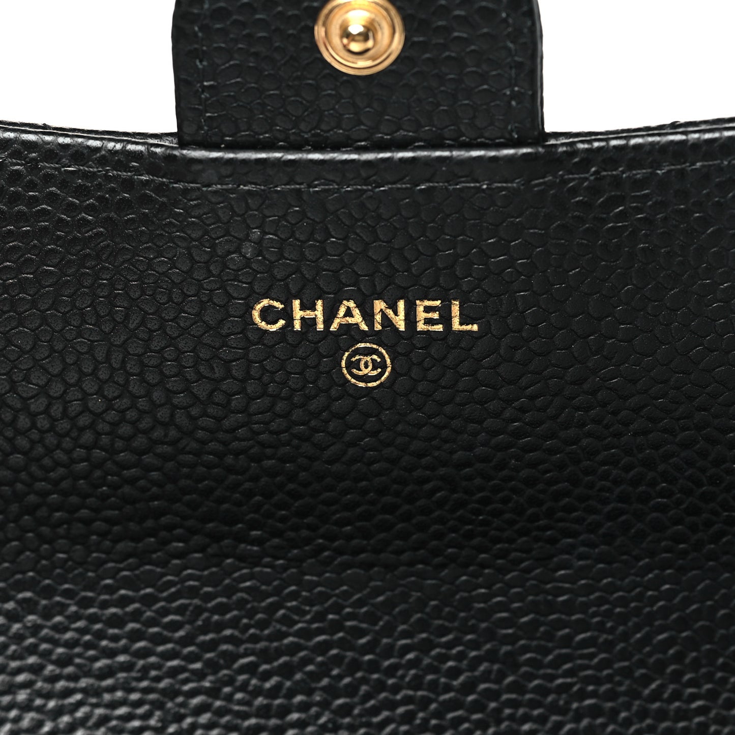 Caviar Quilted Long Flap Wallet Black