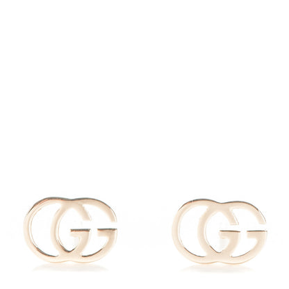 Gucci 18K Yellow Gold GG Tissue Stud Earrings 1 of 5