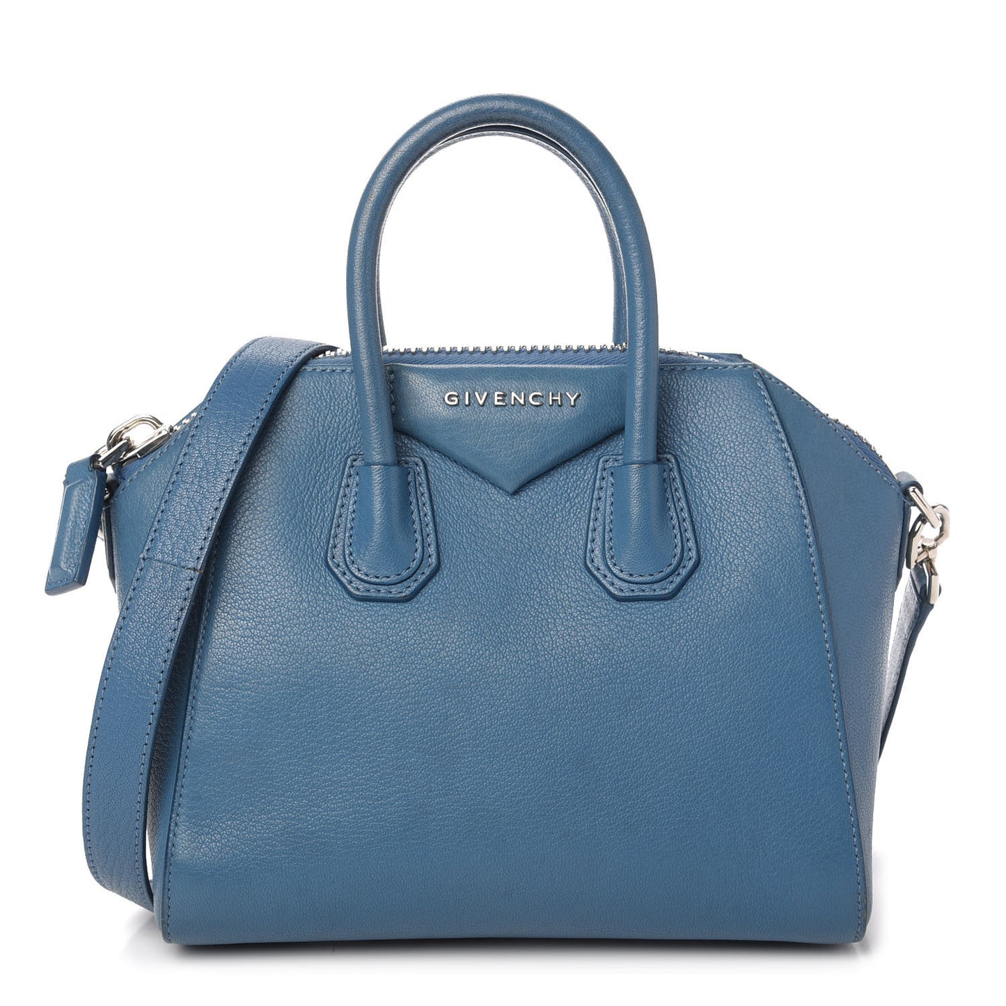 Sugar Goatskin Mini Antigona Medium Blue