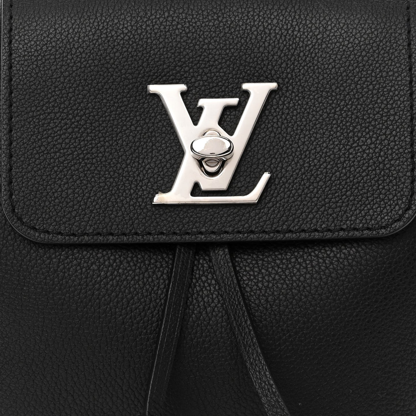 Calfskin Lockme Mini Backpack Black