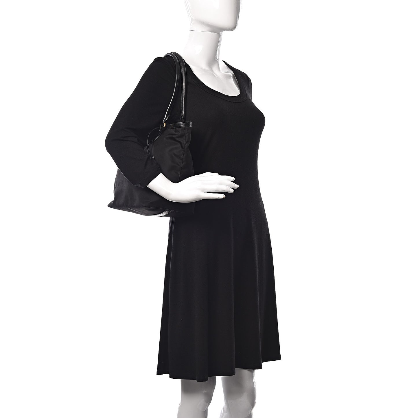 Tessuto Nylon Soft Calf Tote Black