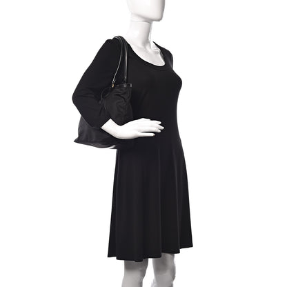 Prada Tessuto Nylon Soft Calf Tote Black 2 of 10