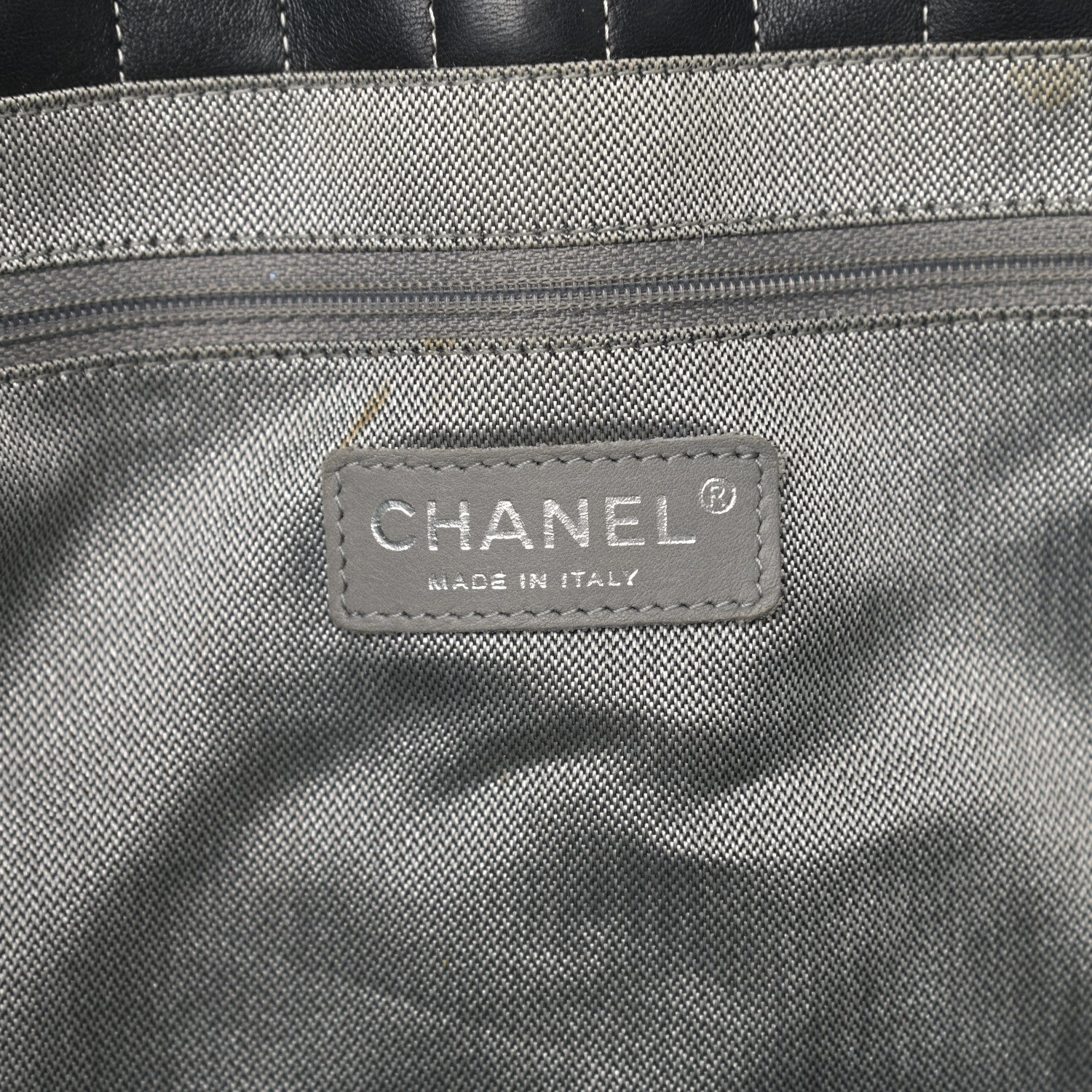 Chanel Lambskin Vertical Quilted Large Mademoiselle Tote Black 6 of 15
