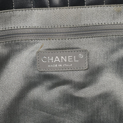Chanel Lambskin Vertical Quilted Large Mademoiselle Tote Black 6 of 15