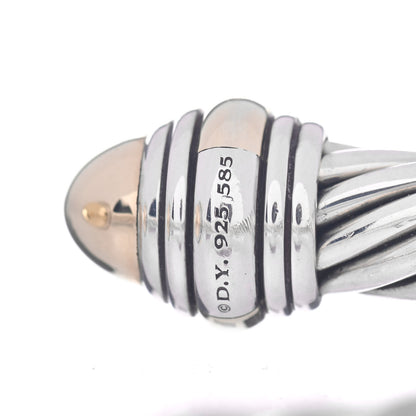 David Yurman Sterling Silver 14K Yellow Gold 10mm Cable Classics Bracelet 4 of 4