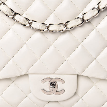 Chanel Lambskin Quilted Jumbo Single Flap White 19 of 19