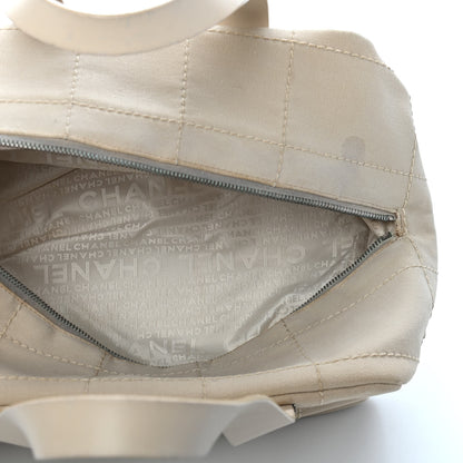 Chanel Canvas Square Stitched CC Tote Bag Beige 6 of 14