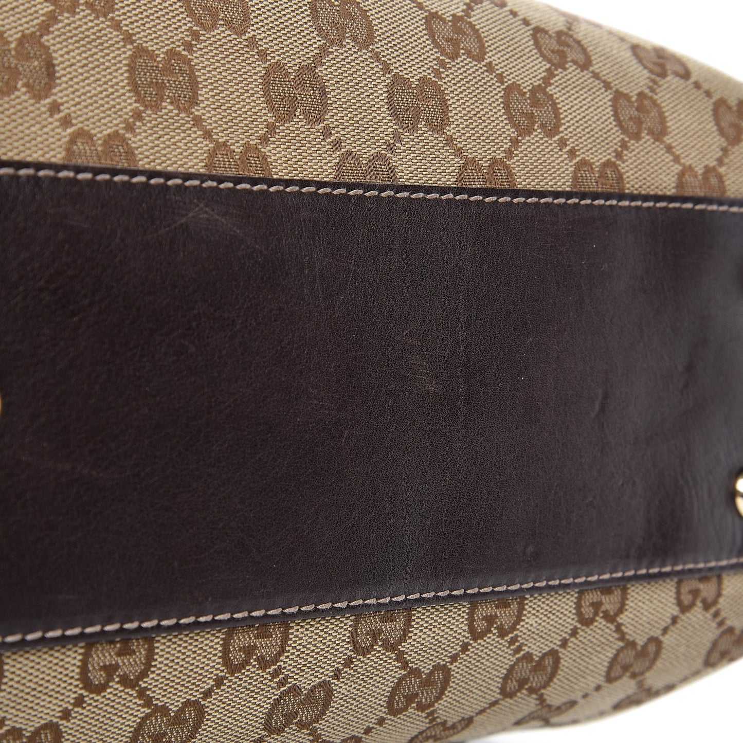 Monogram Peggy Braided Tote Dark Brown