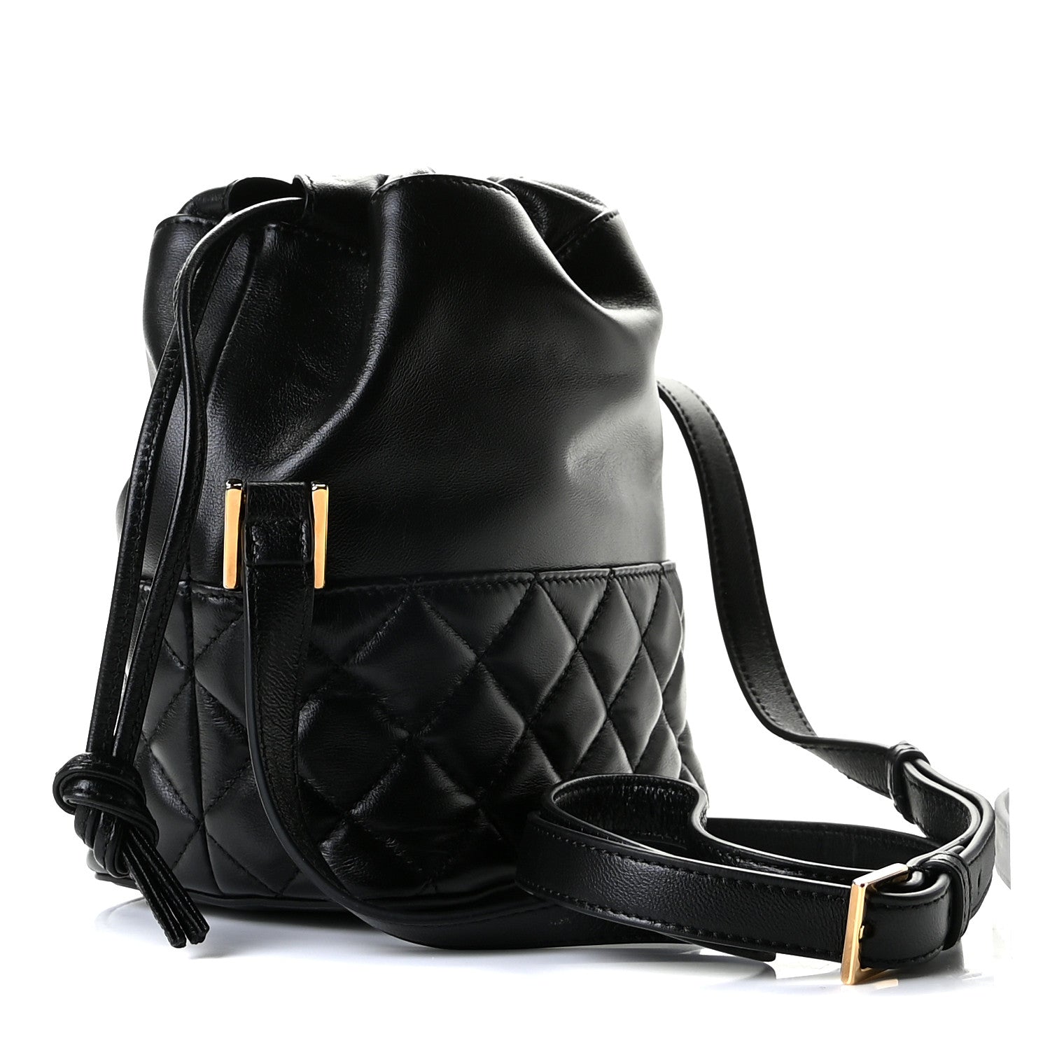 Versace Nappa Quilted Medusa Bucket Bag Black 6 of 14
